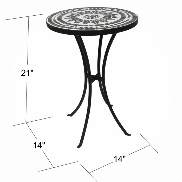 Fleur De Lis Living Terrie Metal Outdoor Side Table Wayfair